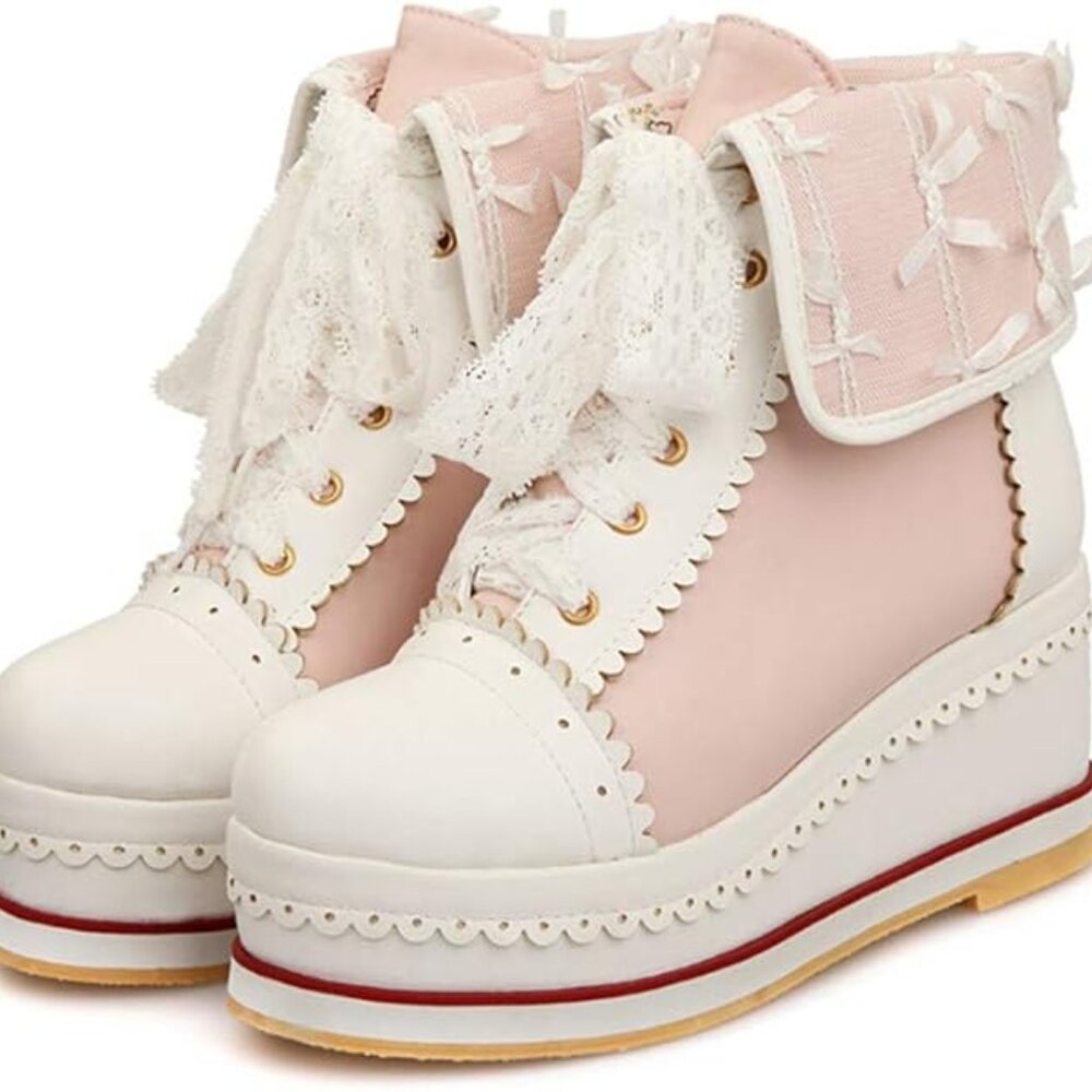 Pink Cute Lolita Boots